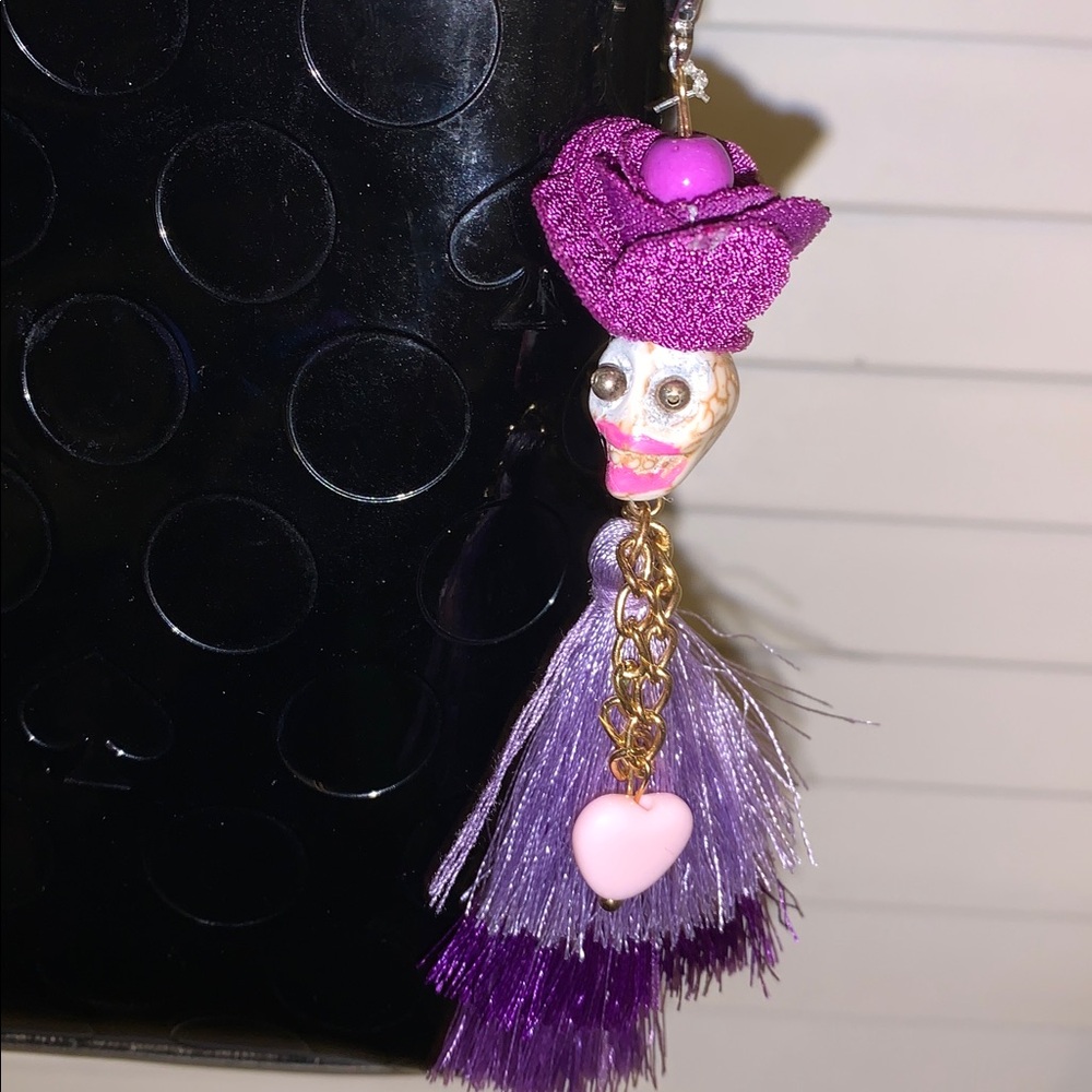 Handmade fashion doll tassel purse/bag charm keychain